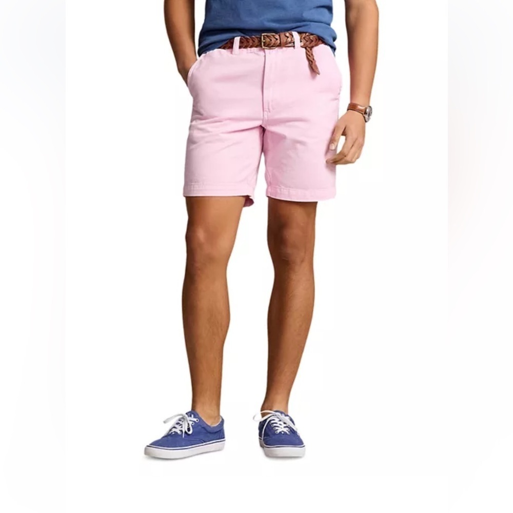 Ralph Lauren Light Pink Straight Fit 8" Chino Shorts